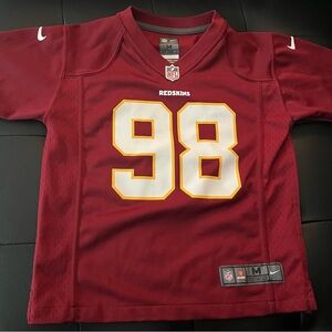 NFL Nike Kids Burgundy and Gold Washington Jersey